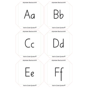 Einsteckkarten Alphabet Basisschrift, 5 Bogen