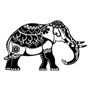 Schablone Elefant A4