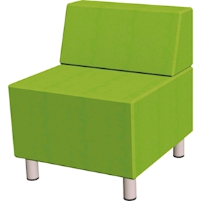 Relax-Sofa mit 1 Rückenlehne, B 65 x SH 42 x T 65 cm Kunstleder Basic