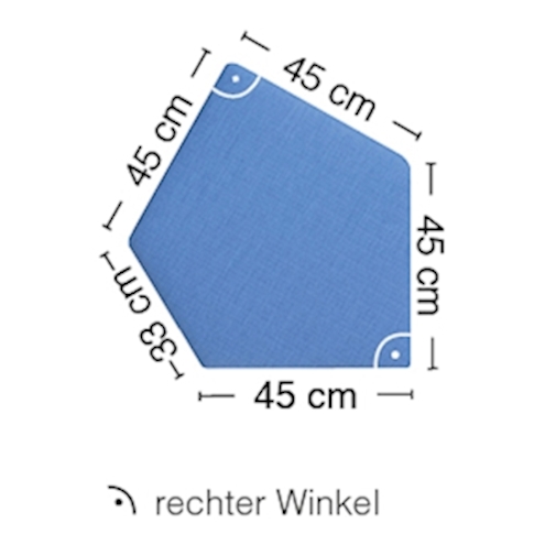 Weichschaumpodest D GROW-UPP Stoffbezug, 67,5 x 61,5 cm