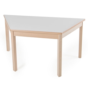 Klassik-Tisch trapezförmig mit HPL-Belag und Filzgleiter B 120 x H 42,5 x S 60/60/60 cm