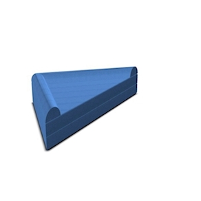 Dreieck-Klappmatte klein, L 150 x L 150 cm, H 15 cm Kunstleder Basic