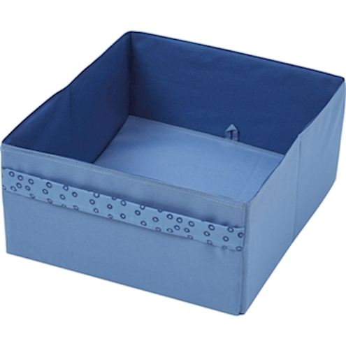 Stoffbox hellblau/blau B 29 x H 15 x T 35 cm