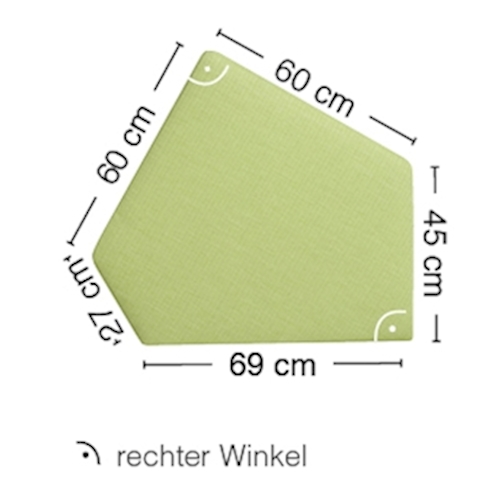 Weichschaumpodest C GROW-UPP Stoffbezug, 82,5 x 73,5 cm