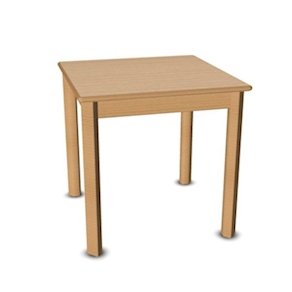 Quadrat-Tisch, 60 x 60 cm in Buche Massivholz STAW