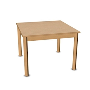 Quadrat-Tisch, 80x80 cm in Buche Massivholz STAW