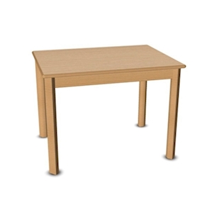 Rechteck-Tisch, 80x60 cm in Buche Massivholz STAW