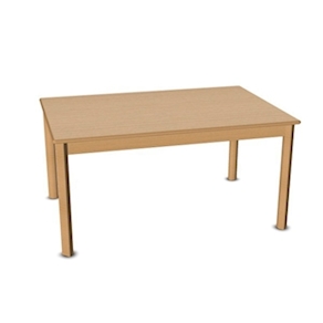 Rechteck-Tisch 120x80 cm in Buche Massivholz STAW