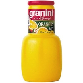 Orangensaft-Flasche