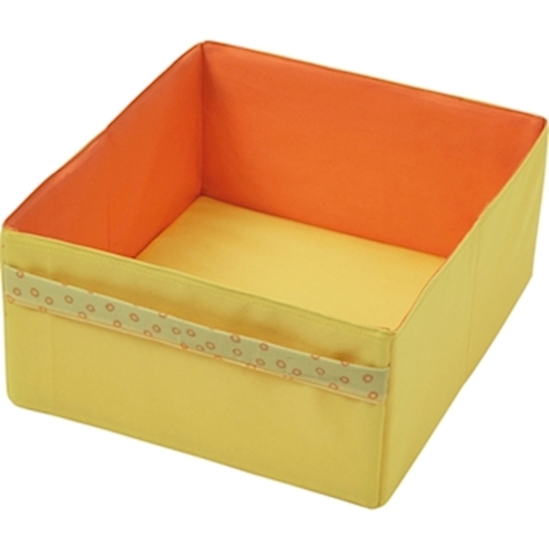 Stoffbox gelb/orange B 29 x H 15 x T 35 cm